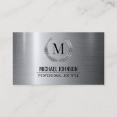 Carte De Visite Métal en acier inoxydable professionnel (Devant)
