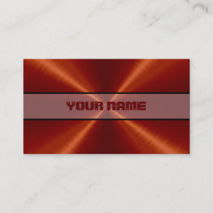 Carte De Visite Métal en acier inoxydable rouge