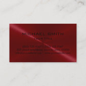 Carte De Visite Métal en acier inoxydable rouge (Dos)