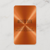 Carte De Visite Métal en acier orange (Dos)