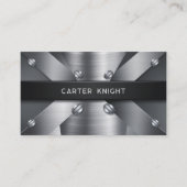 Carte De Visite Métal en acier poli moderne (Devant)