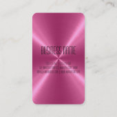 Carte De Visite Métal en acier rose (Dos)
