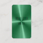 Carte De Visite Métal en acier vert (Devant)
