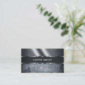 Carte De Visite Métal et béton industriel moderne (Debout devant)