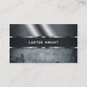Carte De Visite Métal et béton industriel moderne (Devant)