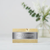 Carte De Visite Métal et bois (Debout devant)