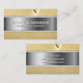 Carte De Visite Métal et bois (Devant / Derrière)