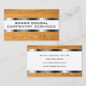 Carte De Visite Métal et bois  (Devant / Derrière)