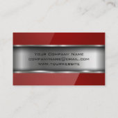 Carte de visite métal et brillant rouge (Dos)