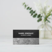 Carte De Visite Métal et cuir (Debout devant)