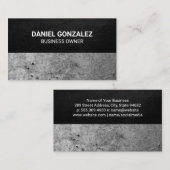 Carte De Visite Métal et cuir (Devant / Derrière)