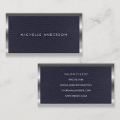 Carte De Visite Métal et cuir (Devant / Derrière)