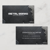 Carte De Visite Métal et maille criqués (Devant / Derrière)