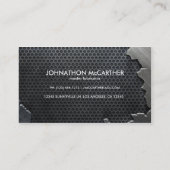 Carte De Visite Métal et maille criqués (Dos)