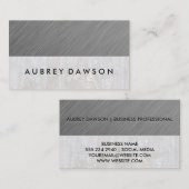 Carte De Visite Métal et marbre | Simple élégant (Devant / Derrière)