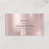 Carte De Visite Métal et Parties scintillant Marbre Wave Rose Gold (Dos)