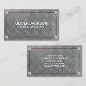 Carte De Visite Métal et vis | Acier plaqué diamant (Devant / Derrière)