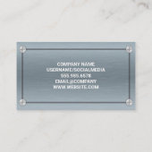 Carte De Visite Métal et vis | Aluminium (Dos)