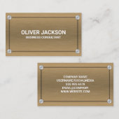 Carte De Visite Métal et vis | Texture métallique (Devant / Derrière)