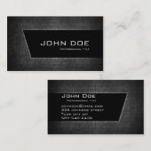 Carte De Visite Métal foncé (Devant / Derrière)
