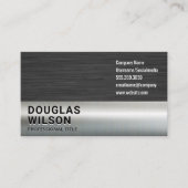 Carte De Visite Métal foncé Arrière - plan argent (Devant)