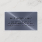 Carte De Visite Métal gris d'acier inoxydable (Dos)