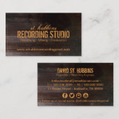 Carte De Visite Métal Grungy Brown professionnel (Devant / Derrière)