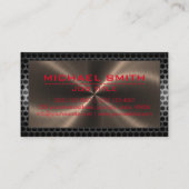 Carte De Visite Métal inoxydable métallique Bordure en acier moder (Dos)
