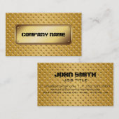 Carte De Visite Métal inoxydable Or Acier moderne (Devant / Derrière)