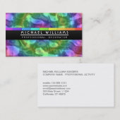 CARTE DE VISITE MÉTAL LIQUIDE PROFESSIONNEL COULEURS HOLOGRAMME (Devant / Derrière)