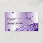 Carte De Visite Métal liquide violet  (Dos)