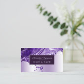 Carte De Visite Métal liquide violet  (Debout devant)
