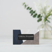 Carte De Visite Métal marbré géométrique (Debout devant)