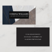 Carte De Visite Métal marbré géométrique (Devant / Derrière)
