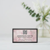 Carte De Visite Métal métallique | Code QR (Debout devant)