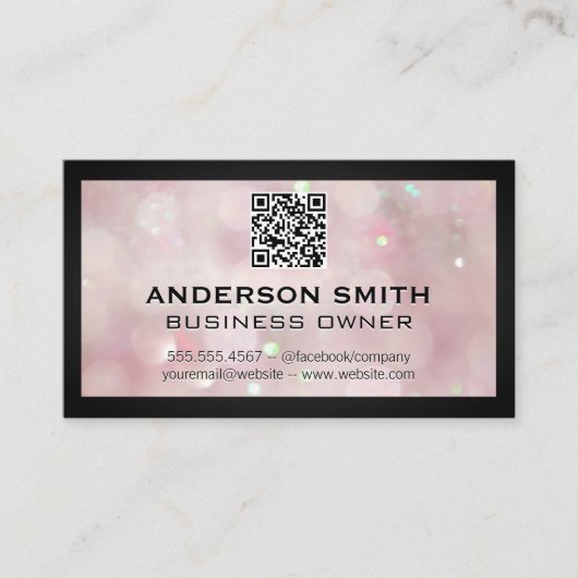 Carte De Visite Métal métallique | Code QR (Devant)