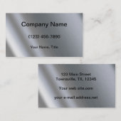 Carte De Visite Métal moderne d'acier inoxydable (Devant / Derrière)