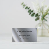 Carte De Visite Métal moderne d'acier inoxydable (Debout devant)