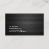 Carte De Visite Métal moderne d'obscurité de rayures d'entraîneur (Dos)