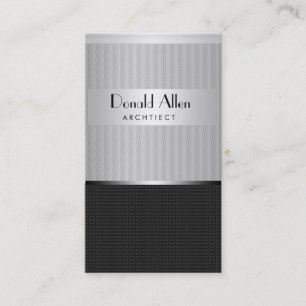 Carte De Visite Métal moderne Elegant Black Consultant
