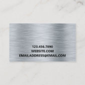 CARTE DE VISITE MÉTAL MODERNE PROFESSIONNEL (Dos)