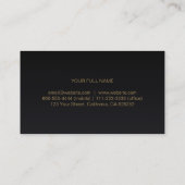 Carte De Visite Métal noir professionnel simple argent (Dos)