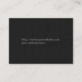 Carte De Visite Métal noir simple (Dos)