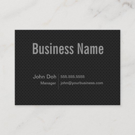 Carte De Visite Métal noir simple (Devant)