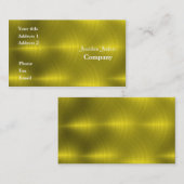 Carte De Visite métal or (Devant / Derrière)