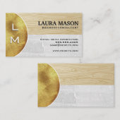 Carte De Visite Métal or | Bois | Marbre (Devant / Derrière)