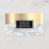 Carte De Visite Métal or brillant | Marbre (Dos)