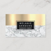 Carte De Visite Métal or brillant | Marbre (Devant)