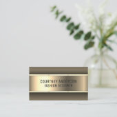 Carte De Visite Métal Or Brossé (Debout devant)