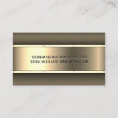 Carte De Visite Métal Or Brossé (Dos)